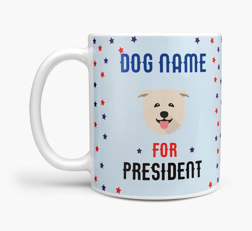 Personalized Vote {dogsName} for President Mug