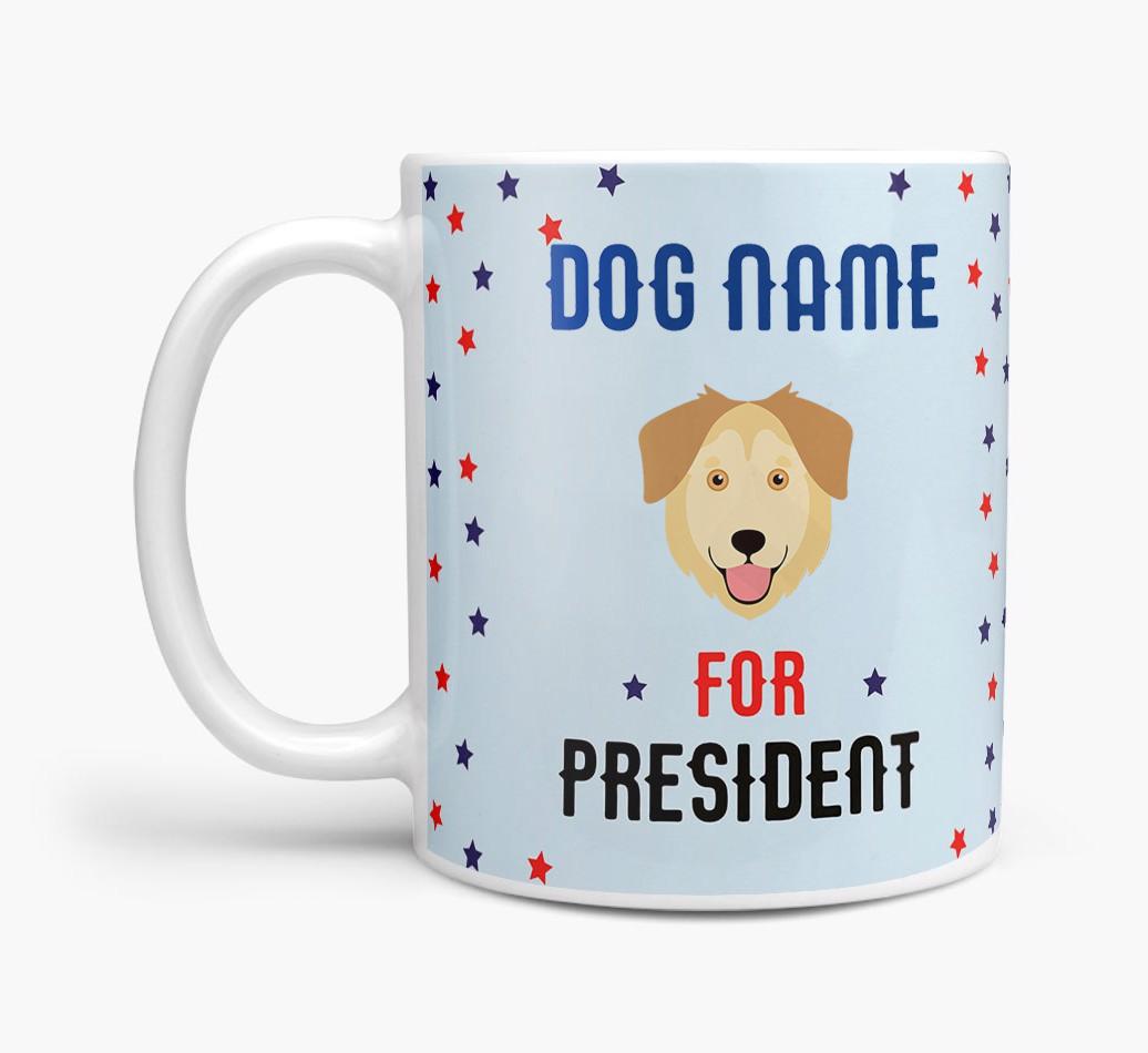 Personalized Vote {dogsName} for President Mug