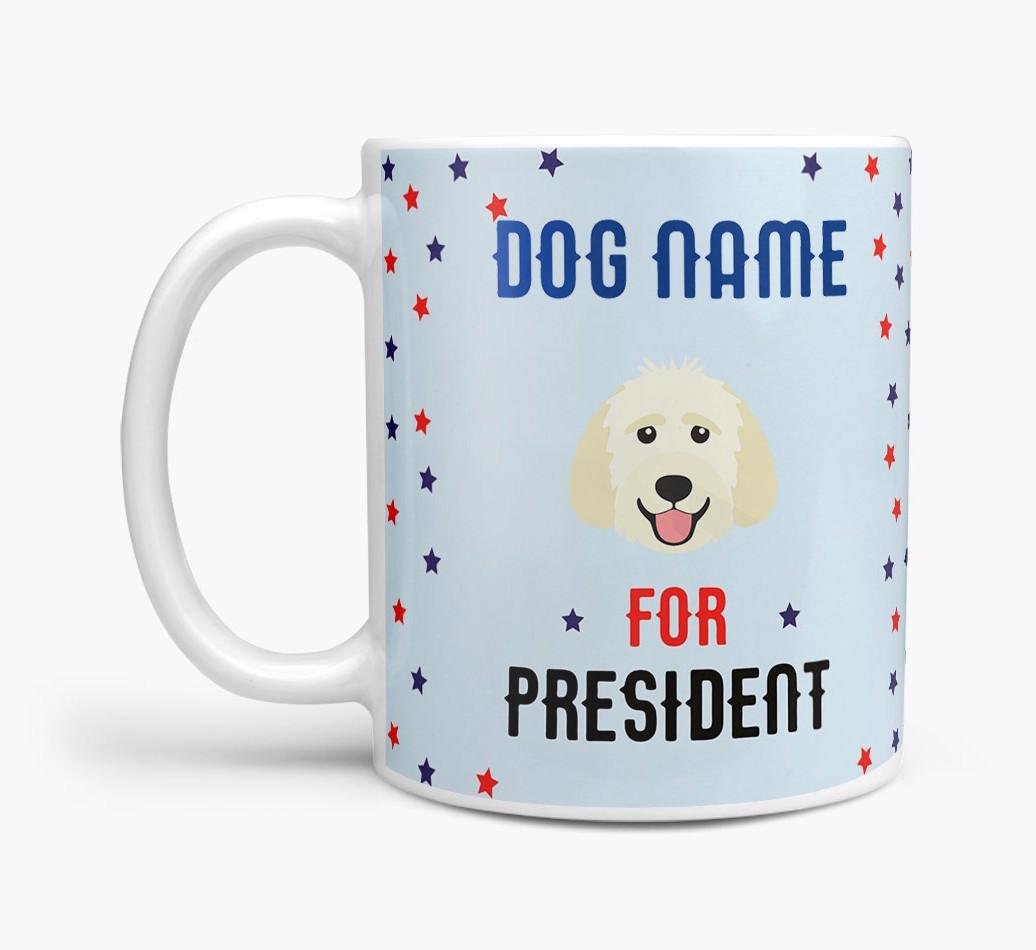 Personalized Vote {dogsName} for President Mug