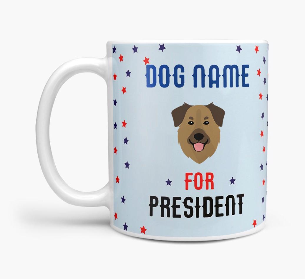 Personalized Vote {dogsName} for President Mug