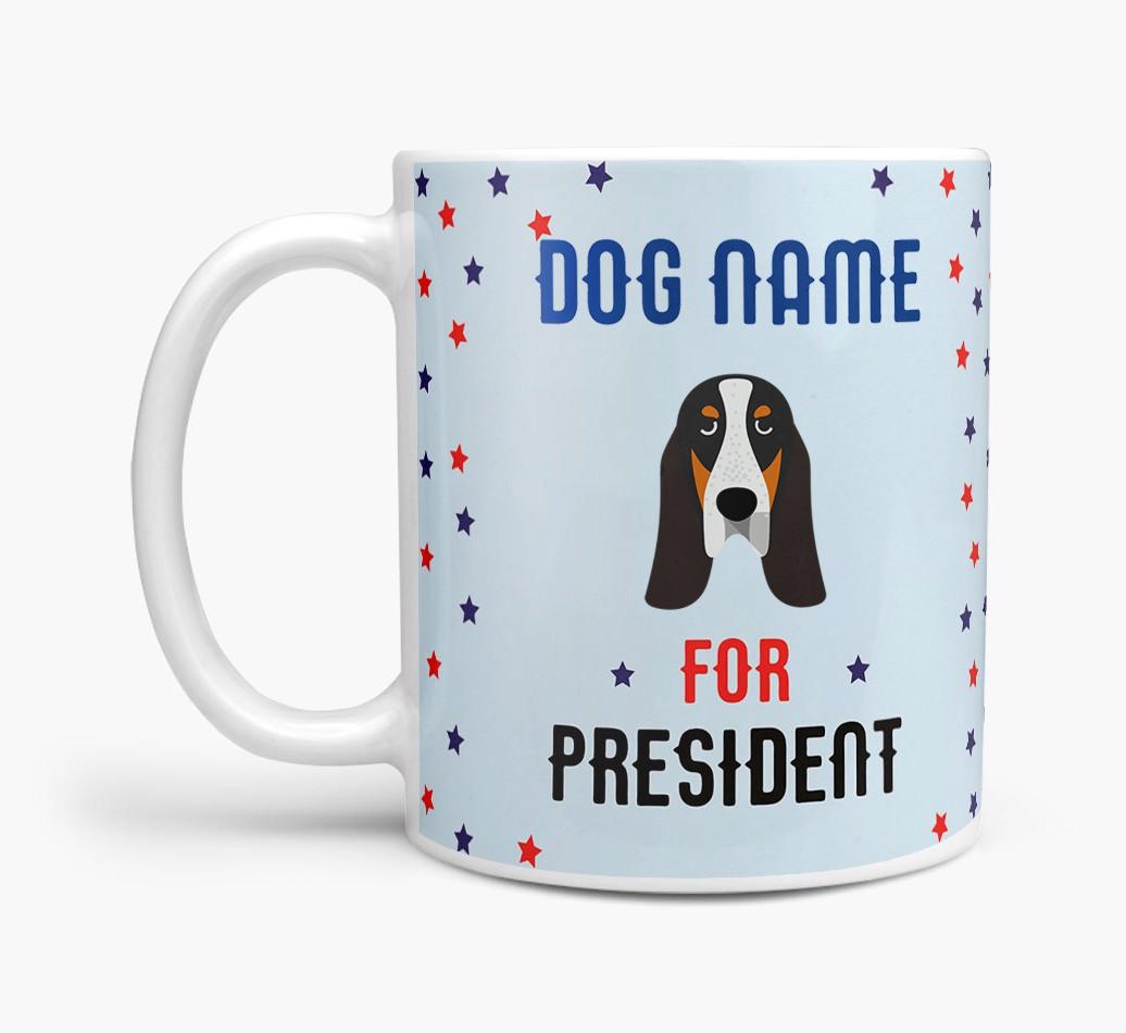 Personalized Vote {dogsName} for President Mug
