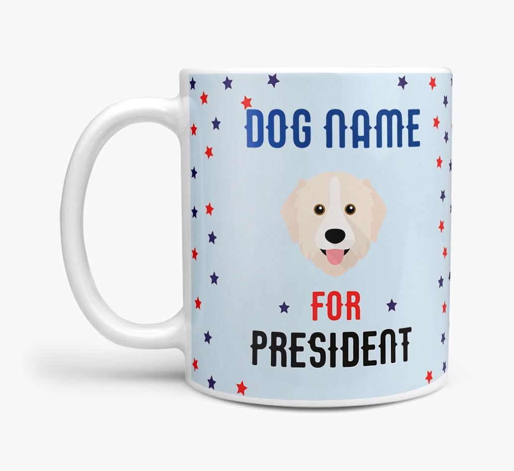 Personalized Vote {dogsName} for President Mug