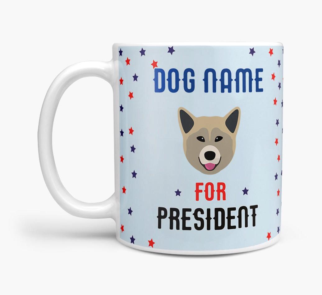 Personalized Vote {dogsName} for President Mug