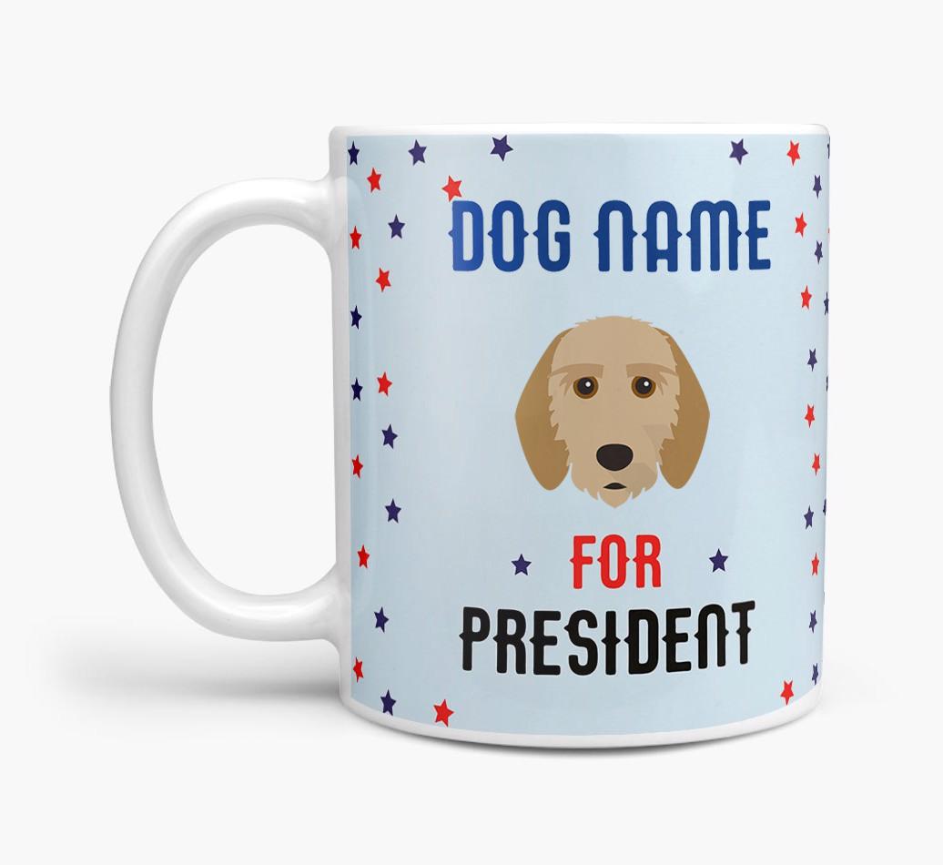 Personalized Vote {dogsName} for President Mug