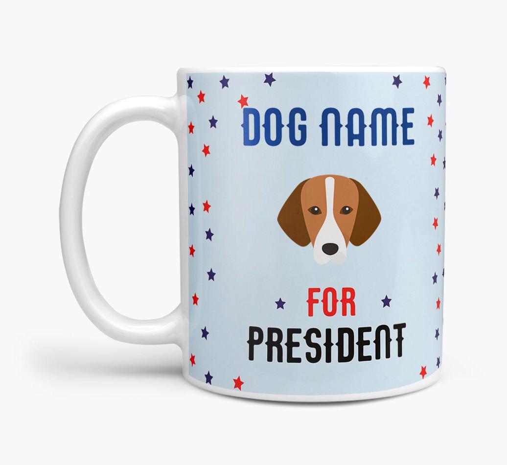 Personalized Vote {dogsName} for President Mug