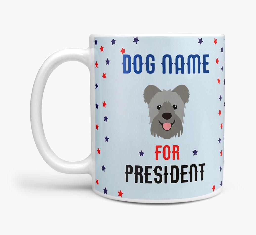 Personalized Vote {dogsName} for President Mug