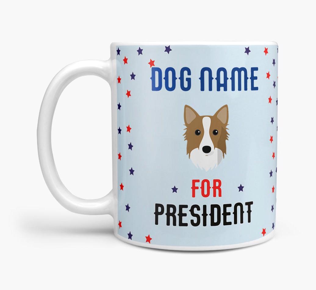 Personalized Vote {dogsName} for President Mug