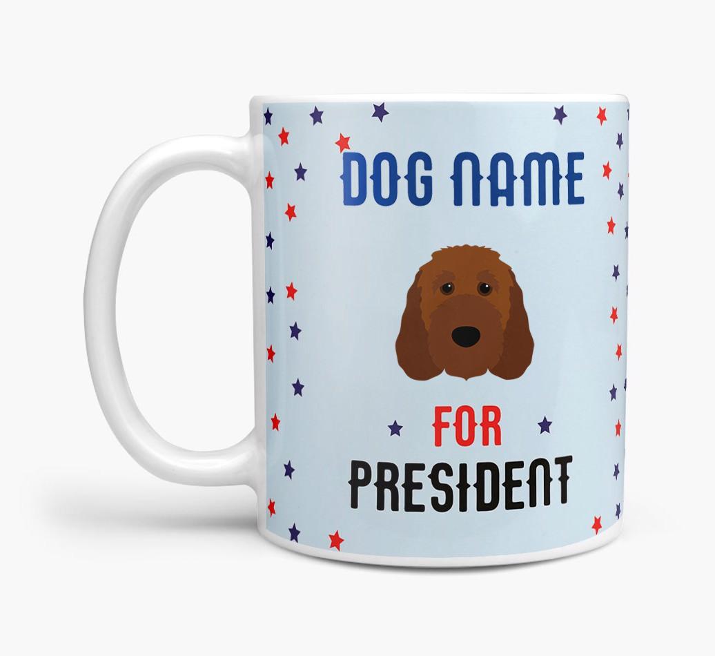 Personalized Vote {dogsName} for President Mug