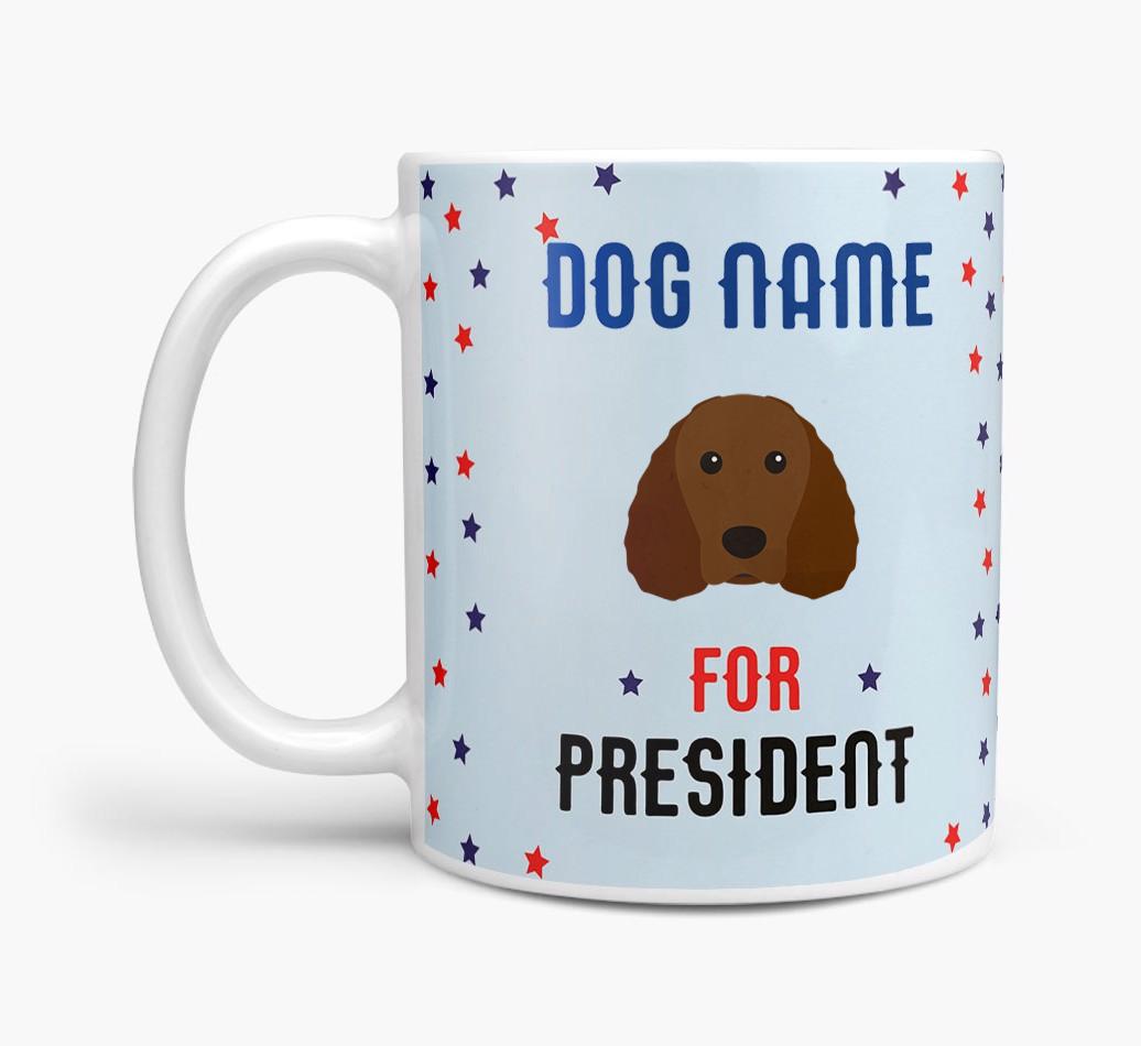 Personalized Vote {dogsName} for President Mug