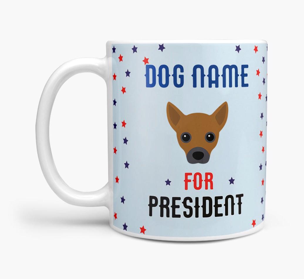 Personalized Vote {dogsName} for President Mug