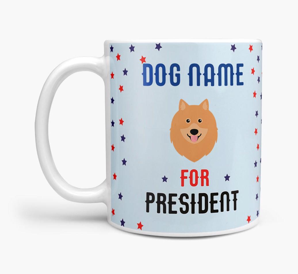 Personalized Vote {dogsName} for President Mug