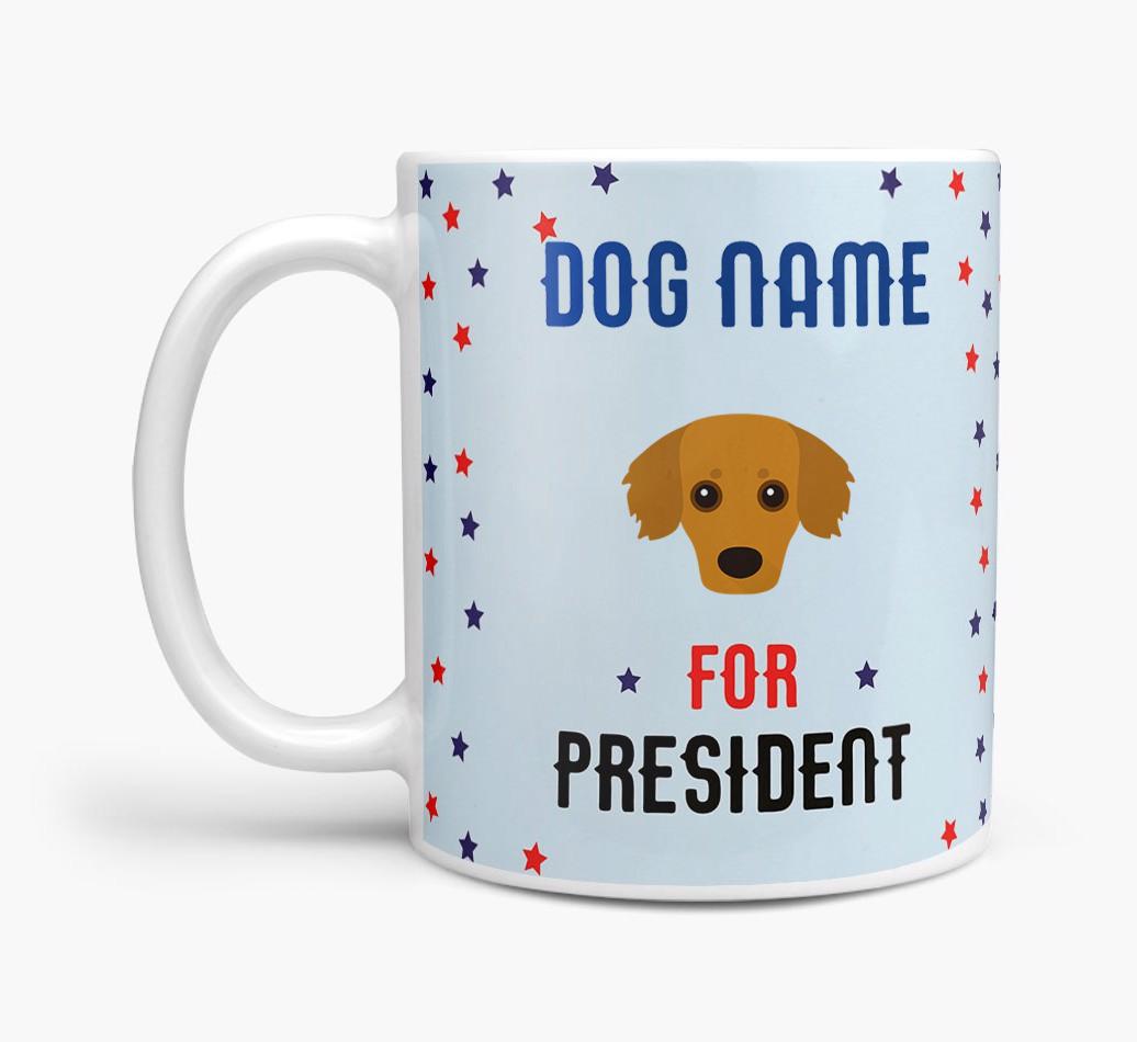 Personalized Vote {dogsName} for President Mug