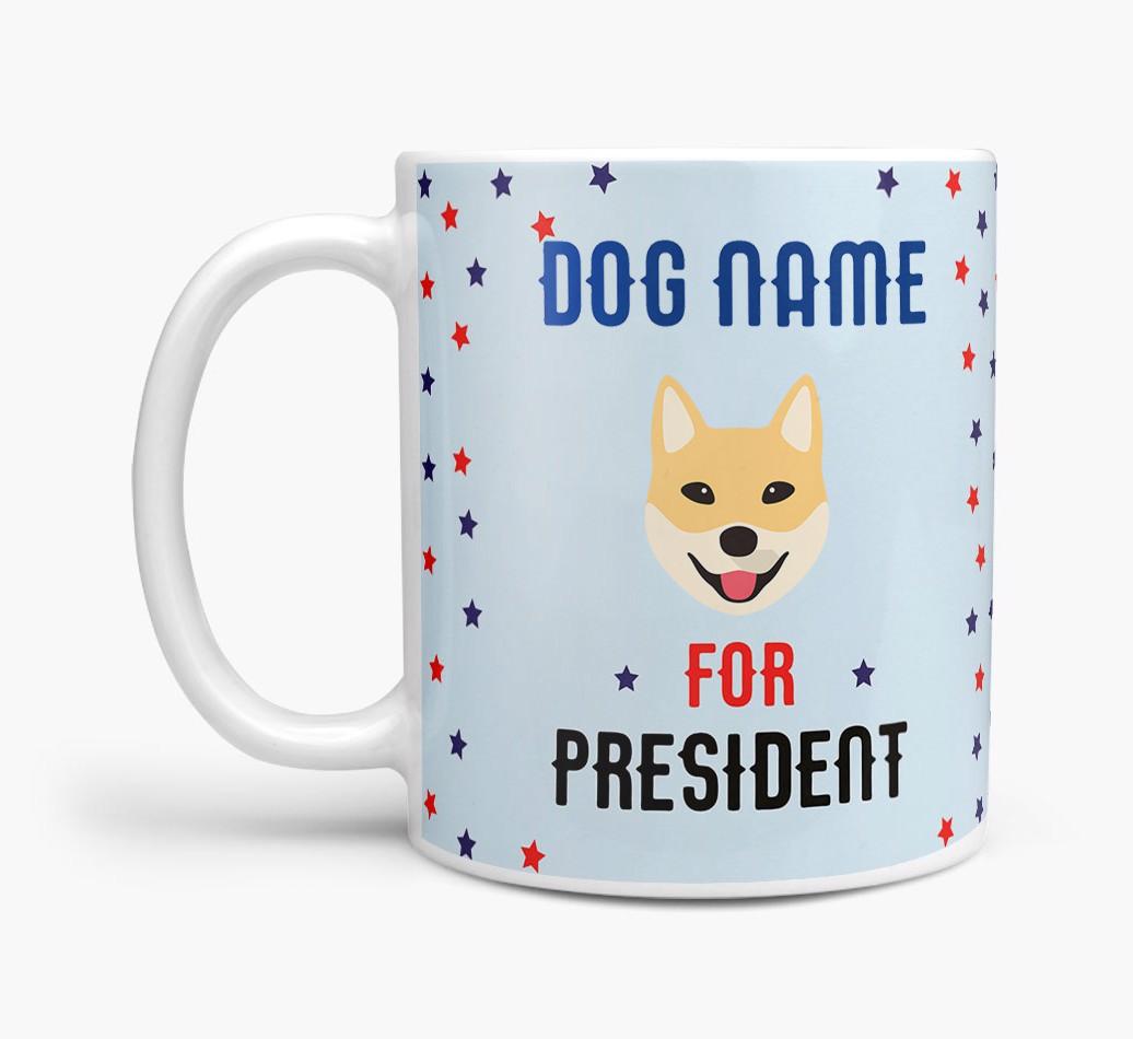 Personalized Vote {dogsName} for President Mug