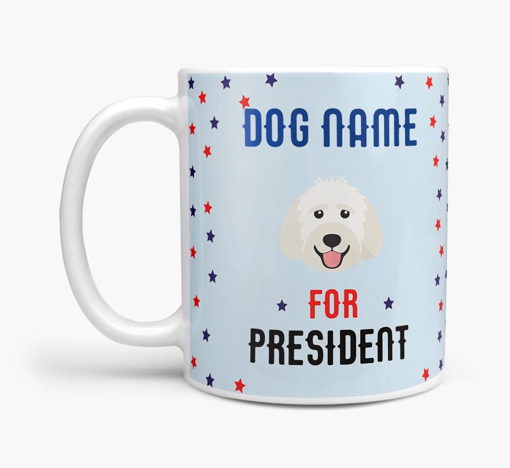 Personalized Vote {dogsName} for President Mug