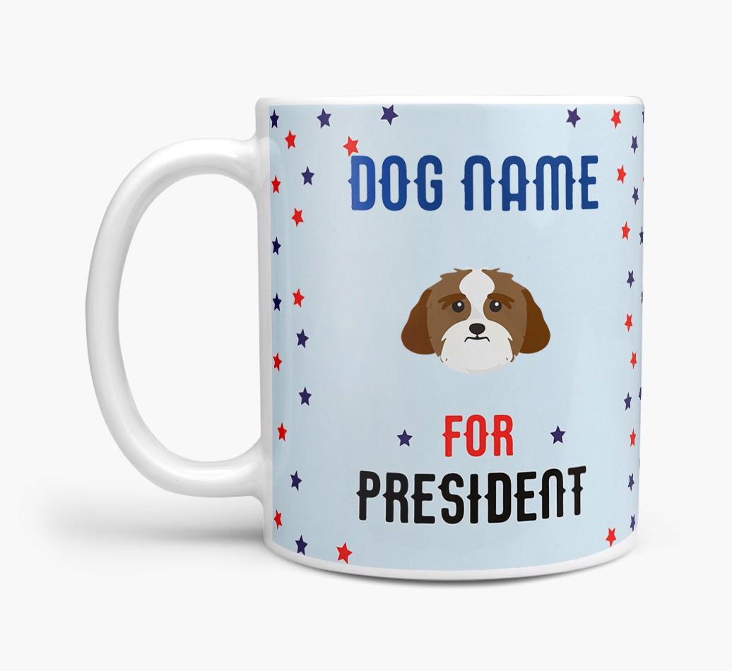 Personalized Vote {dogsName} for President Mug