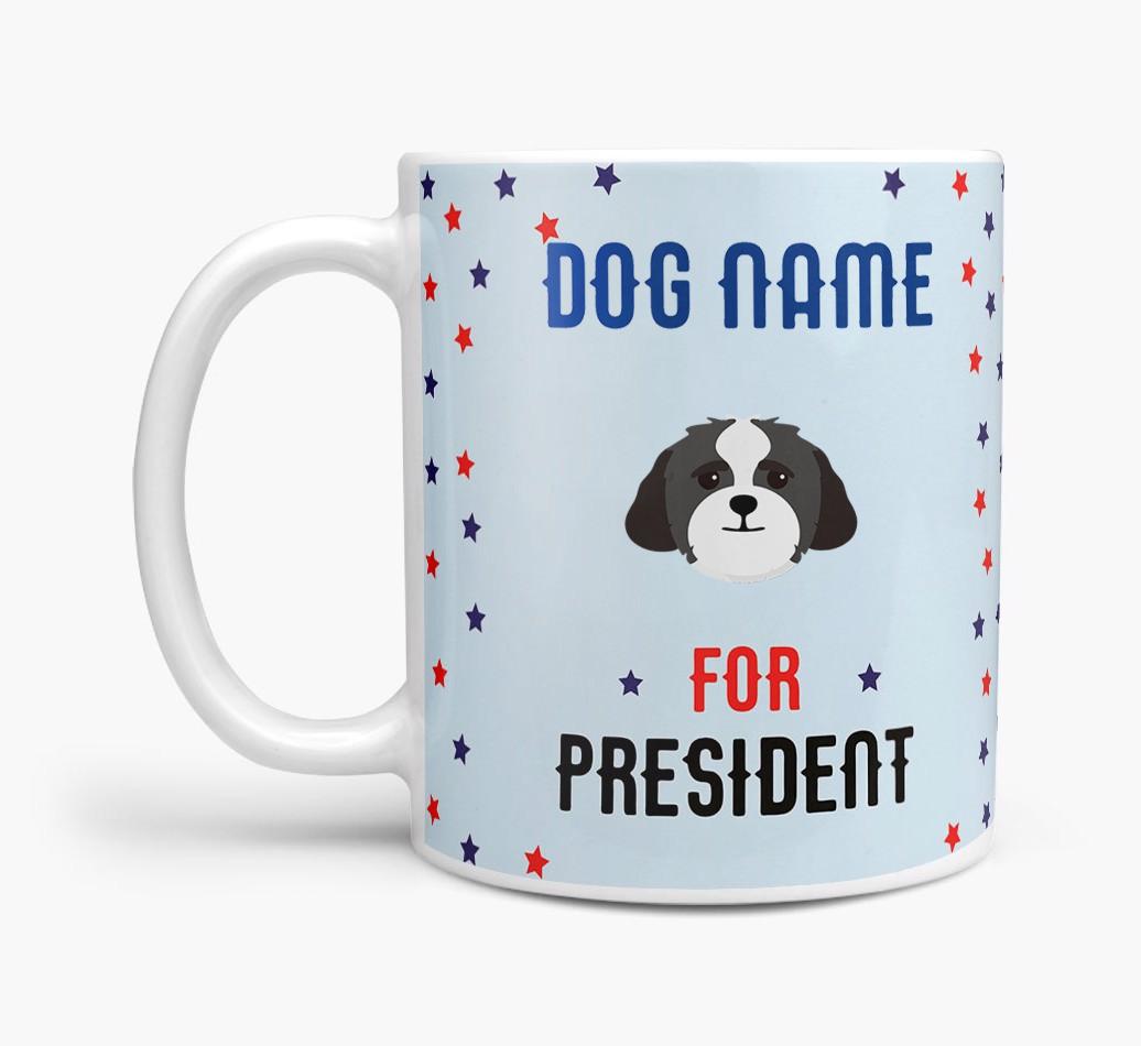 Personalized Vote {dogsName} for President Mug
