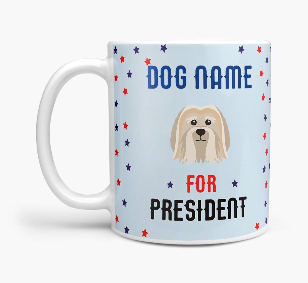 Personalized Vote {dogsName} for President Mug