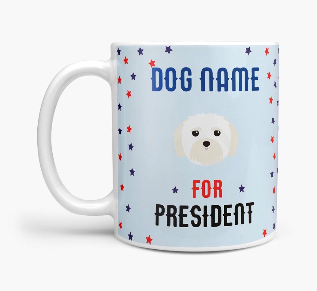 Personalized Vote {dogsName} for President Mug