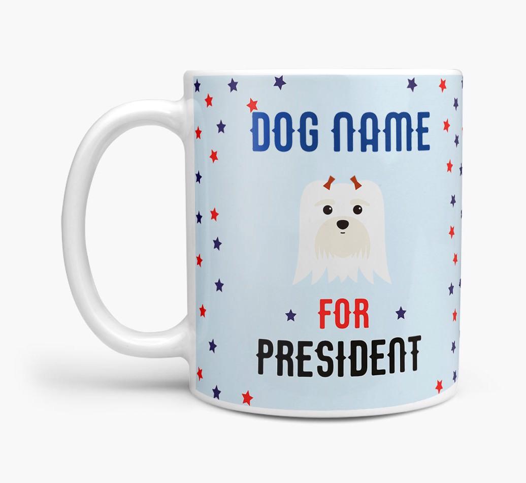 Personalized Vote {dogsName} for President Mug