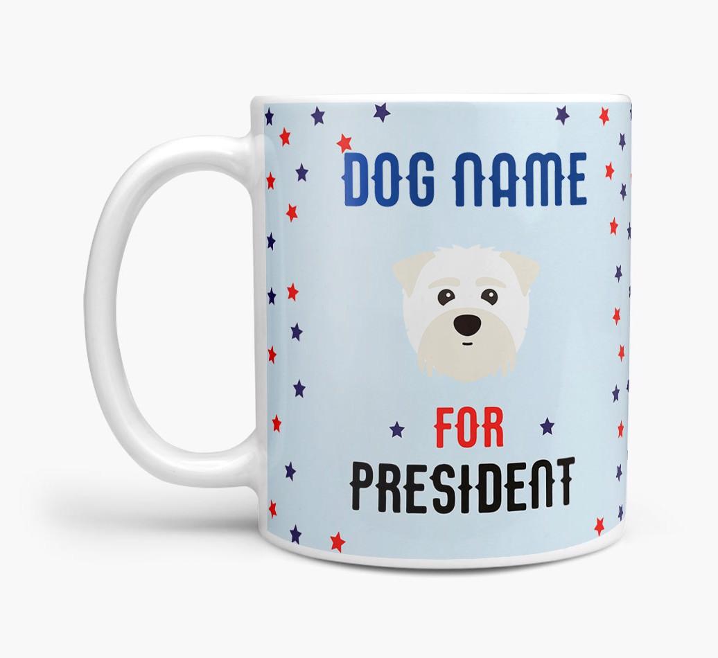 Personalized Vote {dogsName} for President Mug