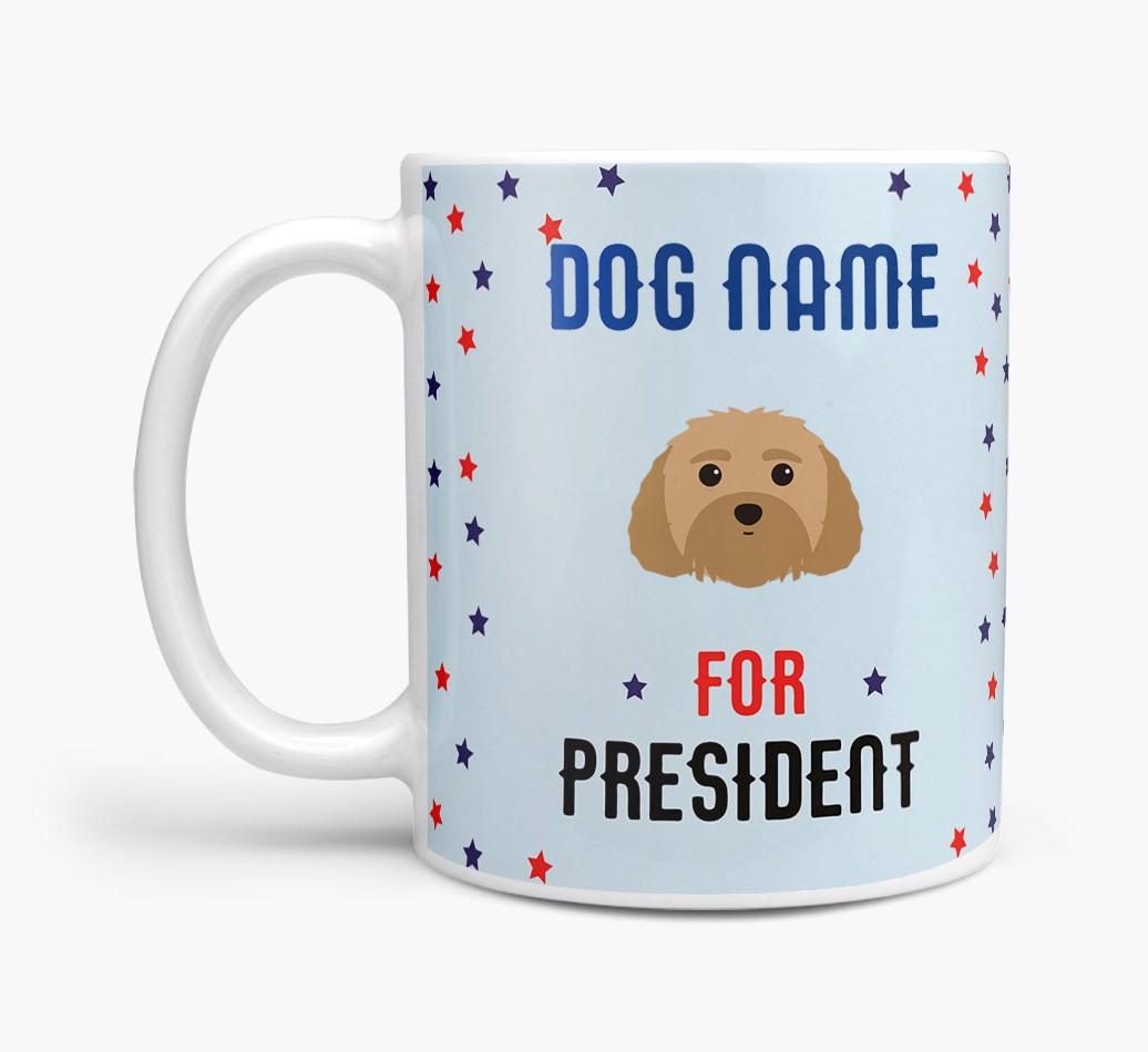 Personalized Vote {dogsName} for President Mug