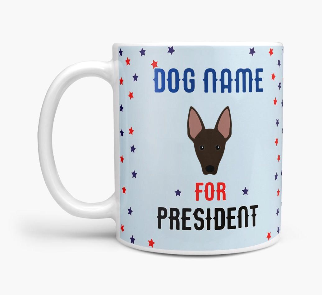 Personalized Vote {dogsName} for President Mug