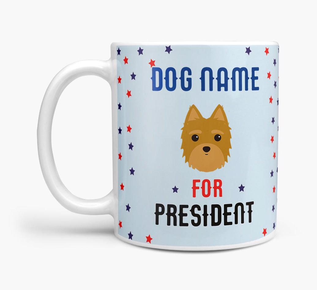 Personalized Vote {dogsName} for President Mug