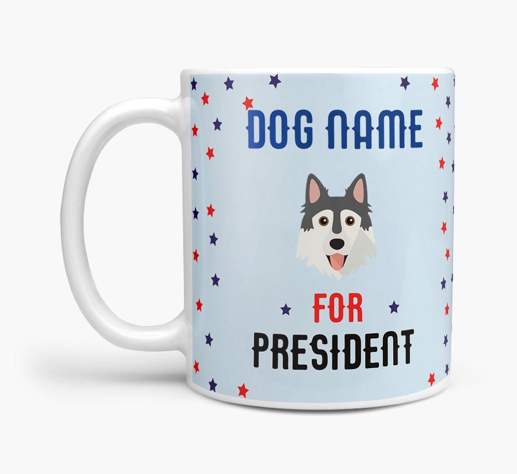 Personalized Vote {dogsName} for President Mug