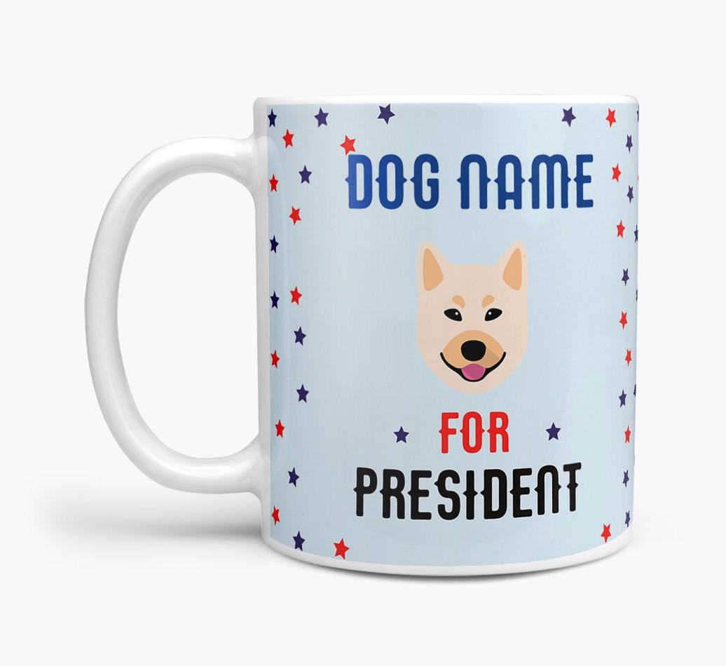 Personalized Vote {dogsName} for President Mug