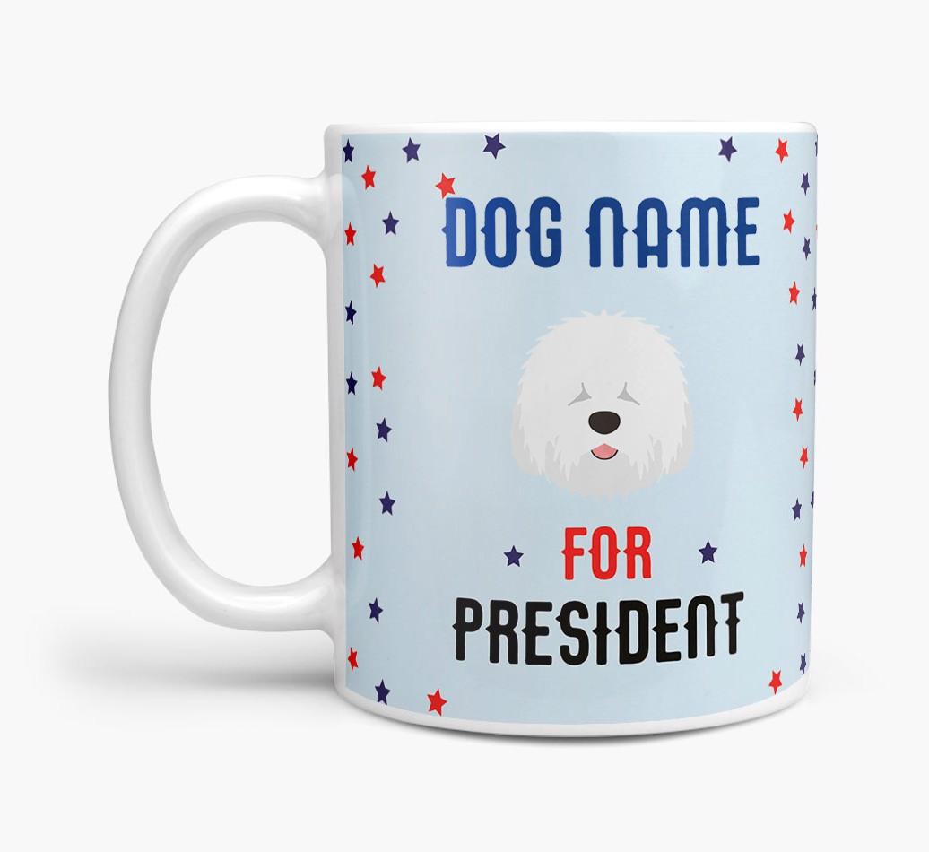 Personalized Vote {dogsName} for President Mug