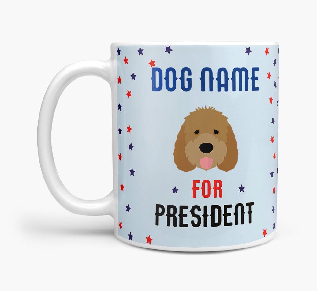 Personalized Vote {dogsName} for President Mug