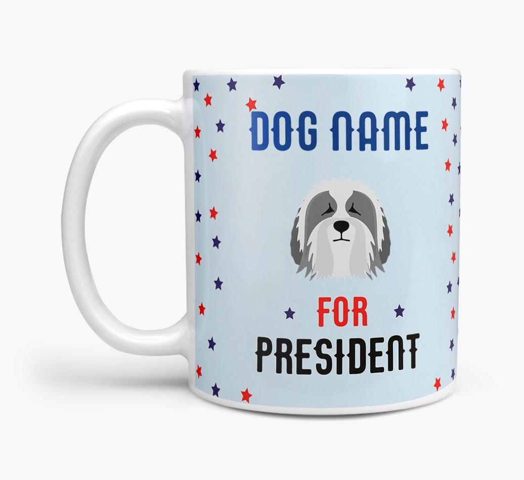 Personalized Vote {dogsName} for President Mug