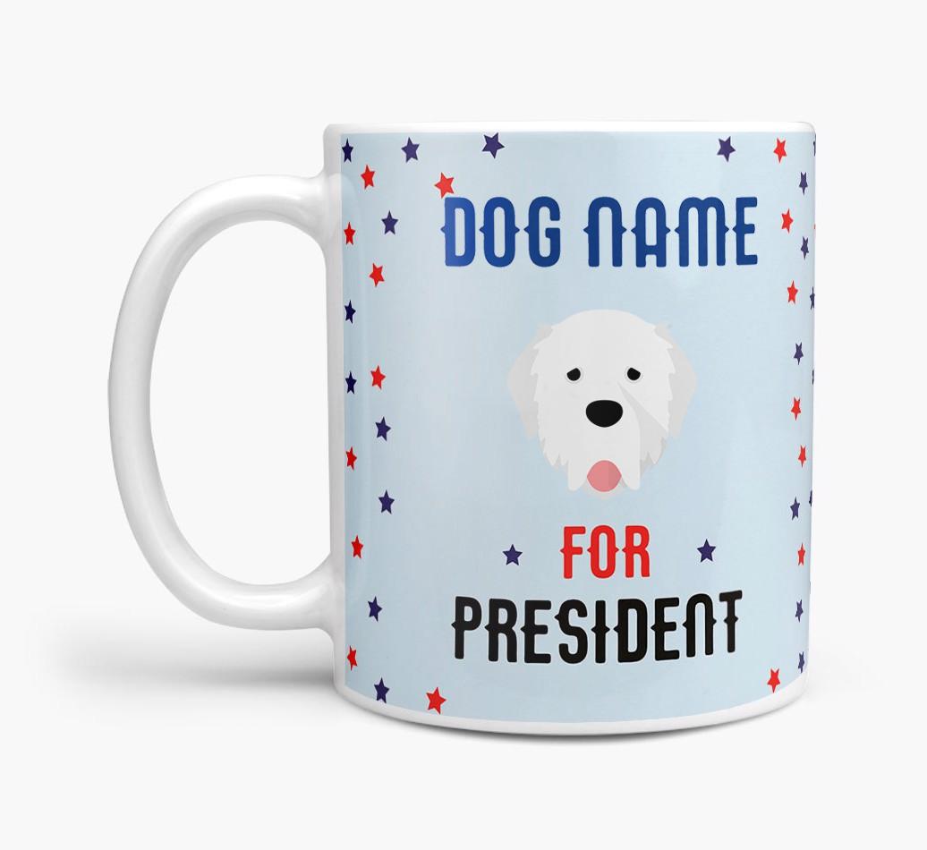 Personalized Vote {dogsName} for President Mug