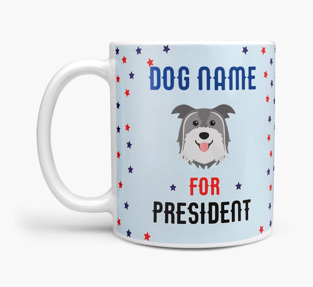 Personalized Vote {dogsName} for President Mug