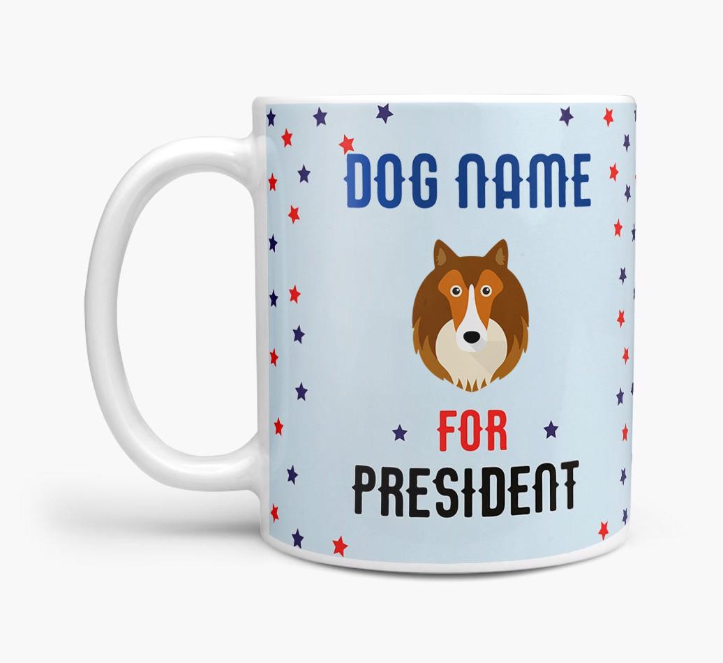 Personalized Vote {dogsName} for President Mug