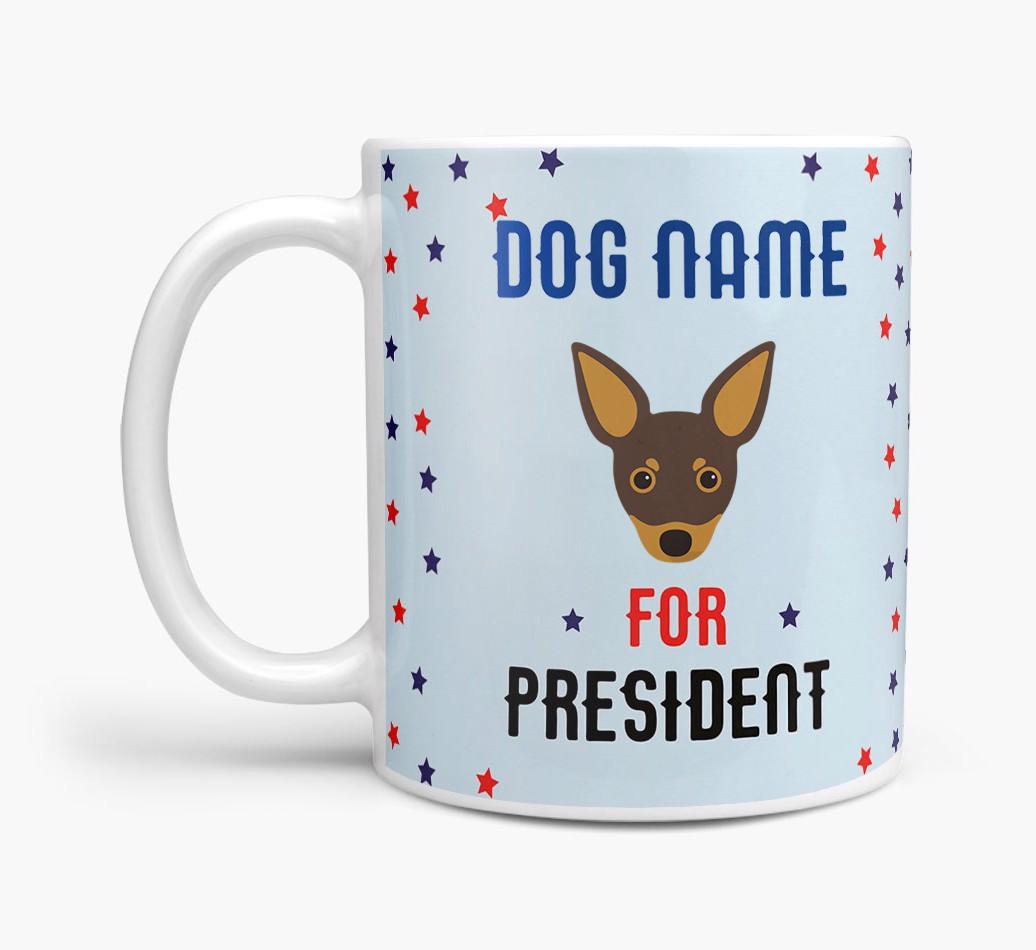 Personalized Vote {dogsName} for President Mug