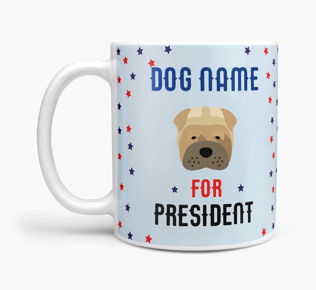 Personalized Vote {dogsName} for President Mug