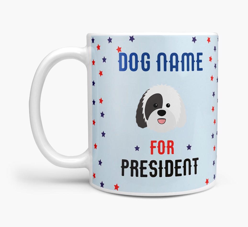Personalized Vote {dogsName} for President Mug