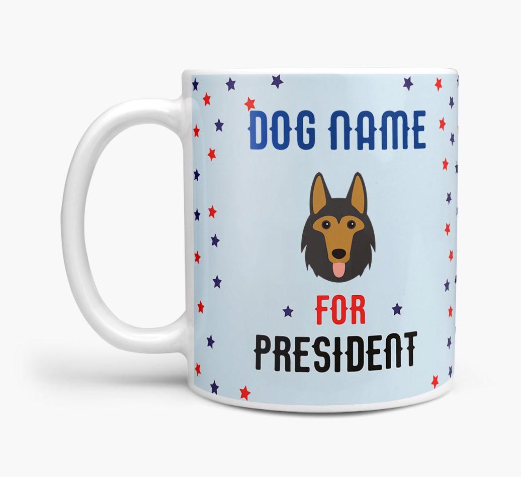 Personalized Vote {dogsName} for President Mug