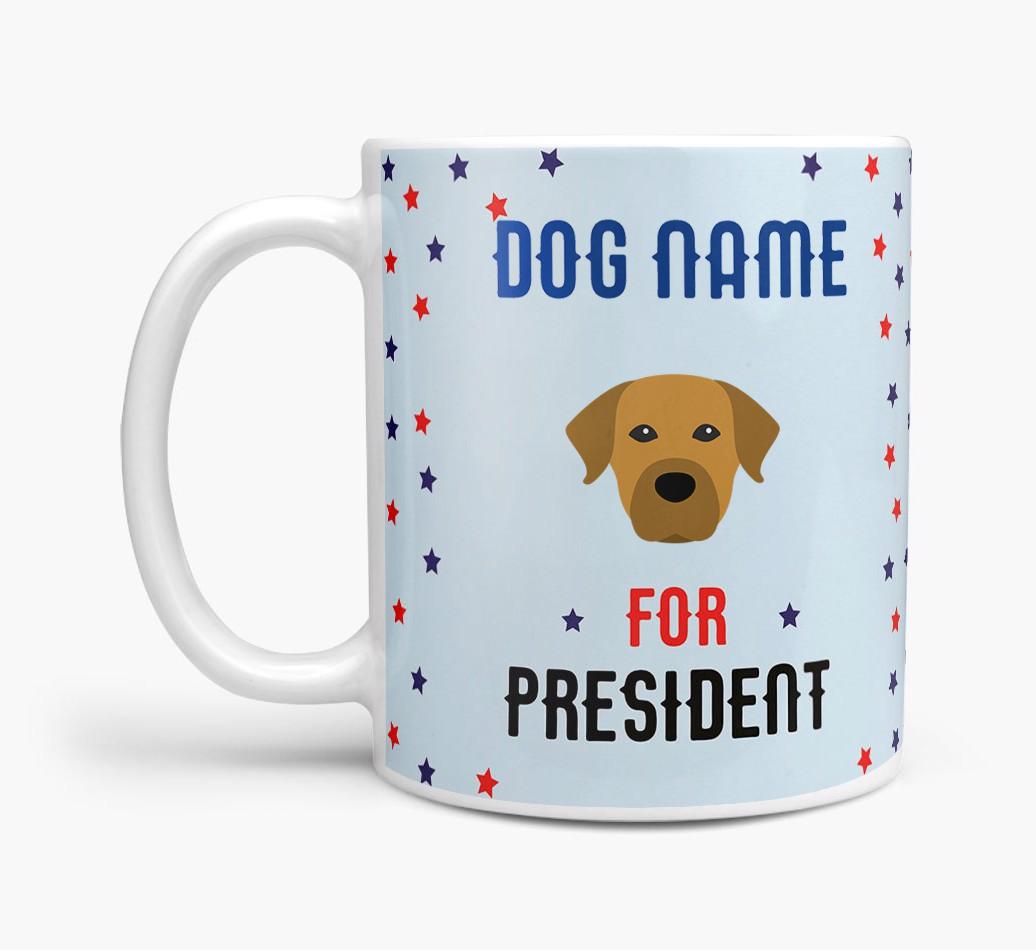 Personalized Vote {dogsName} for President Mug