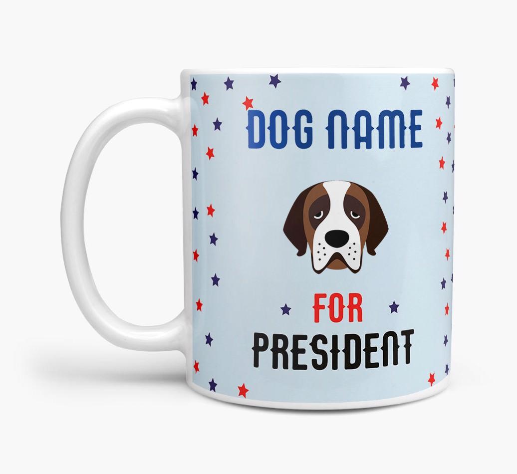 Personalized Vote {dogsName} for President Mug