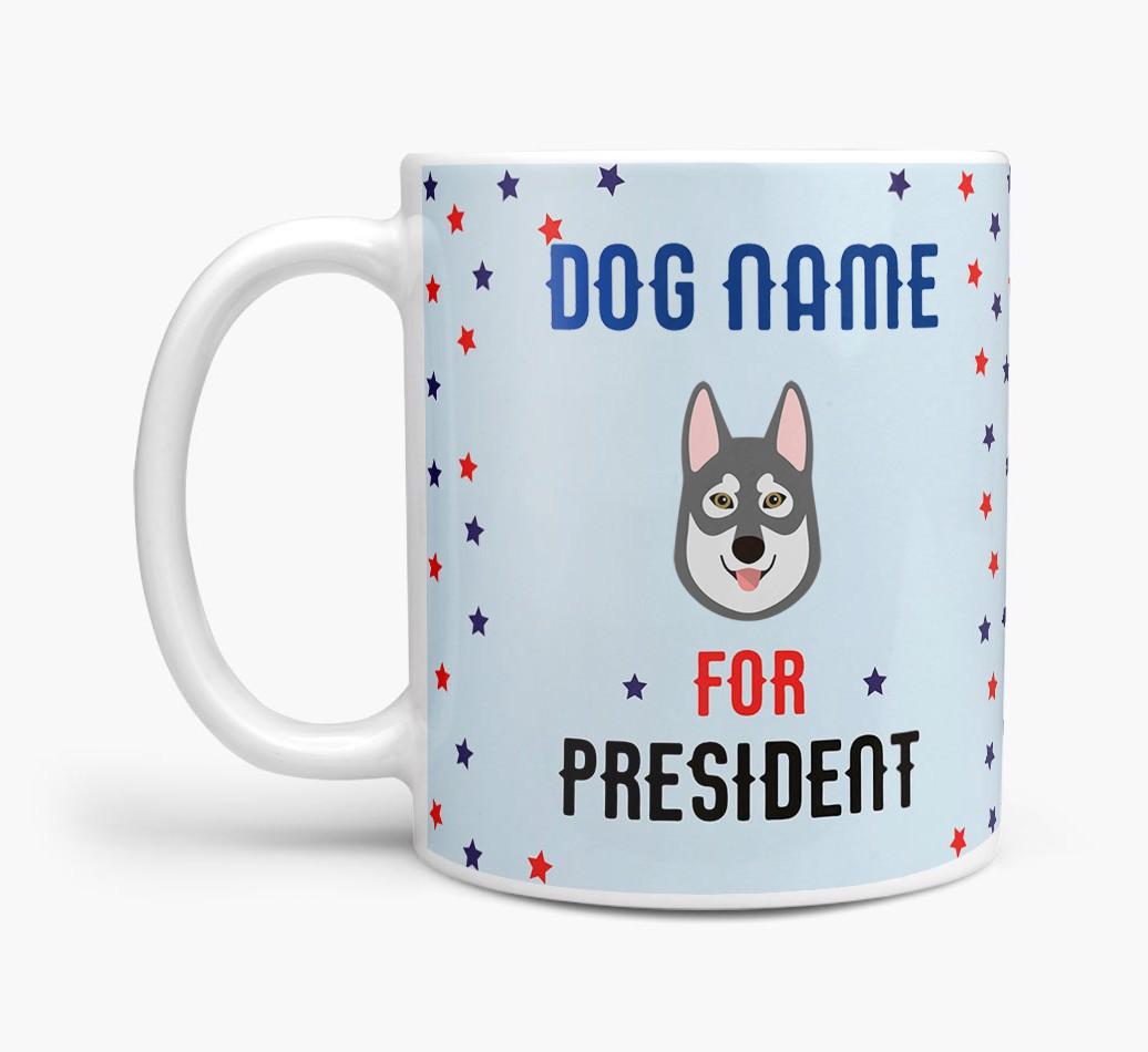 Personalized Vote {dogsName} for President Mug