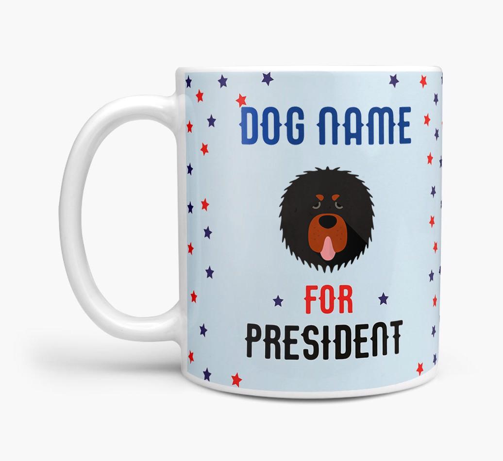 Personalized Vote {dogsName} for President Mug