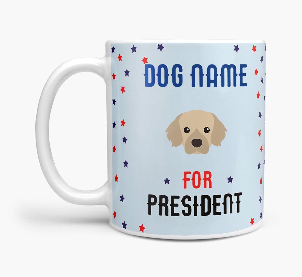 Personalized Vote {dogsName} for President Mug