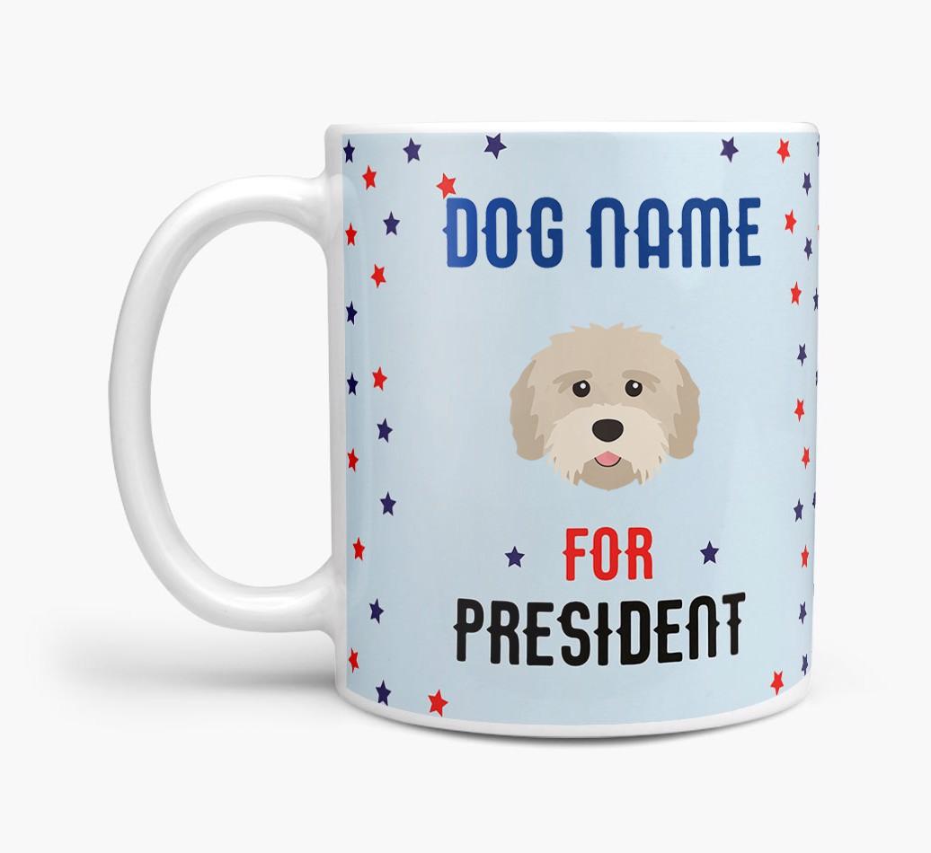 Personalized Vote {dogsName} for President Mug