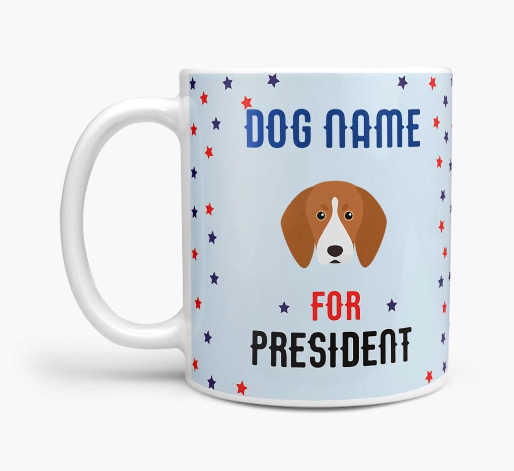 Personalized Vote {dogsName} for President Mug