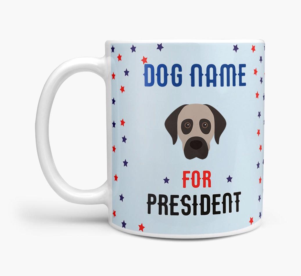 Personalized Vote {dogsName} for President Mug