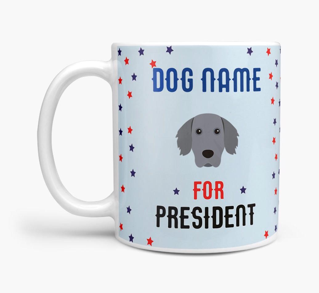 Personalized Vote {dogsName} for President Mug