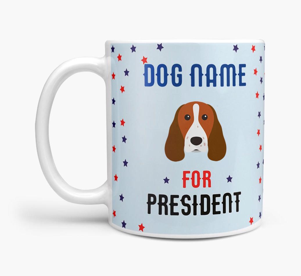 Personalized Vote {dogsName} for President Mug