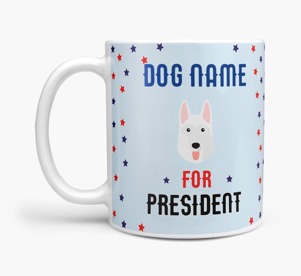 Personalized Vote {dogsName} for President Mug